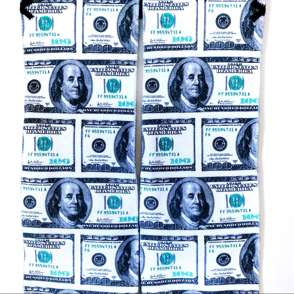 🆕 Odd Sox Money Benjamins 100 Bills Crew Socks - Picture 4 of 7